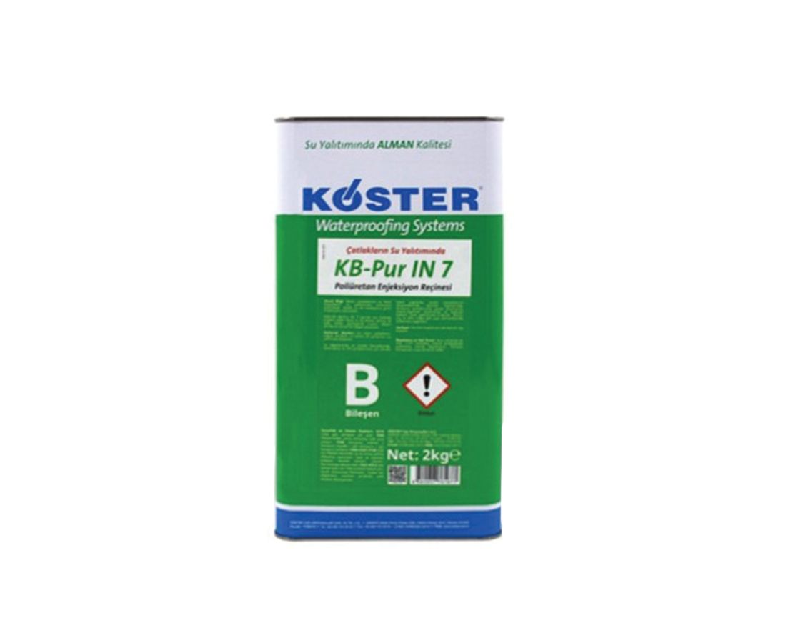 საინჟექციო ქაფი B კომპ. 2 კგ KOSTER KB-Pur IN 7 — თხევადი ჰიდროიზოლაცია